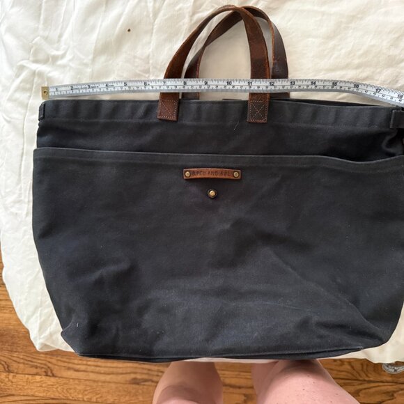 peg and awl gunsling large blockcore goth romantic black tote canvas - Picture 2 of 8